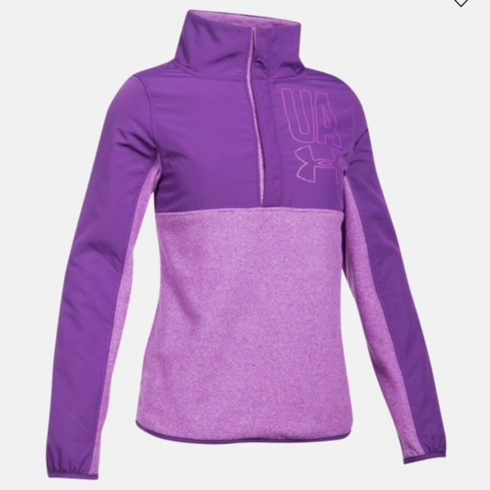 UNDER AMOUR GIRLS PHENOM FLEECE 1/2 SNAP J…